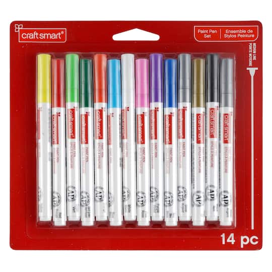 8 Packs: 14 ct. (112 total) Medium Line Tip Paint Pen Set by Craft Smart®
